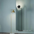 Gold or black lampshade marble base floor lamp